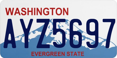 WA license plate AYZ5697