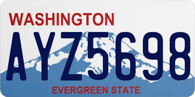 WA license plate AYZ5698