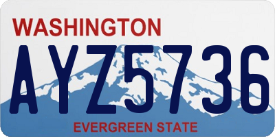 WA license plate AYZ5736