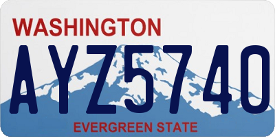 WA license plate AYZ5740