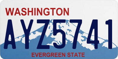 WA license plate AYZ5741