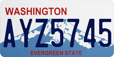 WA license plate AYZ5745