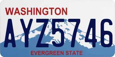 WA license plate AYZ5746