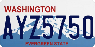 WA license plate AYZ5750