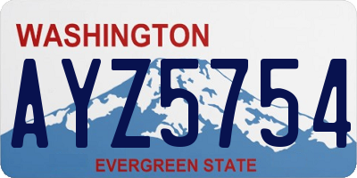 WA license plate AYZ5754