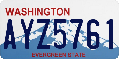 WA license plate AYZ5761