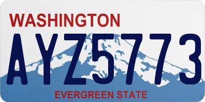WA license plate AYZ5773