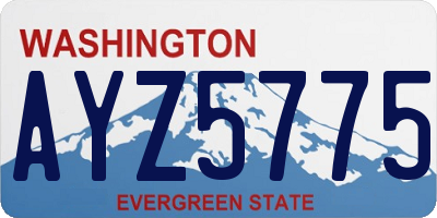 WA license plate AYZ5775