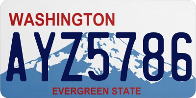 WA license plate AYZ5786