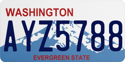 WA license plate AYZ5788