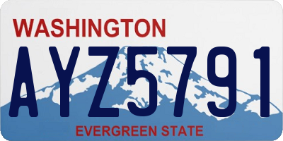 WA license plate AYZ5791