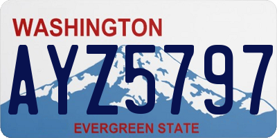 WA license plate AYZ5797