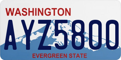 WA license plate AYZ5800