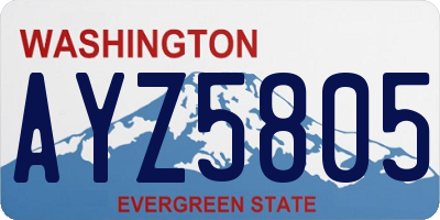 WA license plate AYZ5805