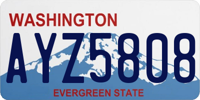 WA license plate AYZ5808