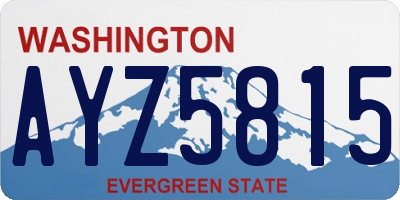 WA license plate AYZ5815