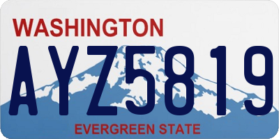 WA license plate AYZ5819