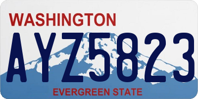 WA license plate AYZ5823