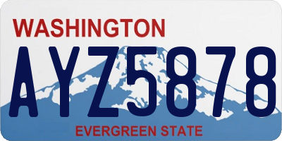 WA license plate AYZ5878
