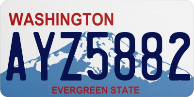 WA license plate AYZ5882