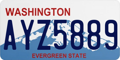 WA license plate AYZ5889