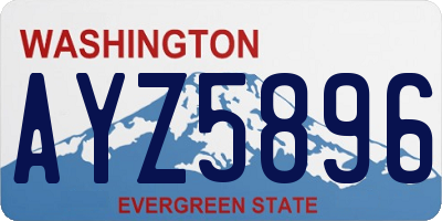 WA license plate AYZ5896