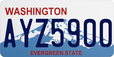 WA license plate AYZ5900