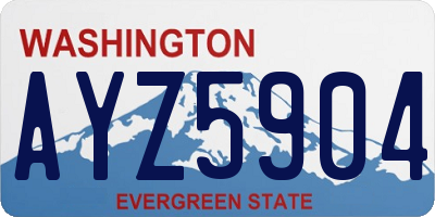 WA license plate AYZ5904