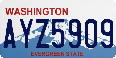 WA license plate AYZ5909