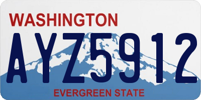 WA license plate AYZ5912