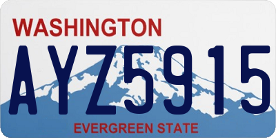 WA license plate AYZ5915