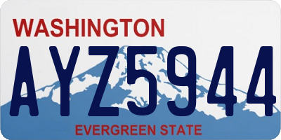 WA license plate AYZ5944