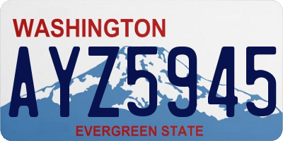 WA license plate AYZ5945