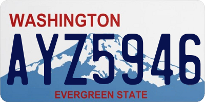 WA license plate AYZ5946