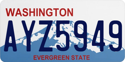 WA license plate AYZ5949