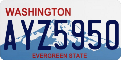 WA license plate AYZ5950