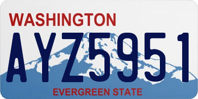 WA license plate AYZ5951