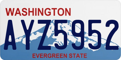 WA license plate AYZ5952