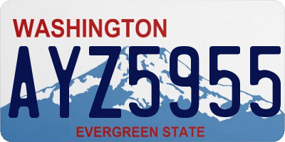 WA license plate AYZ5955