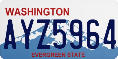 WA license plate AYZ5964