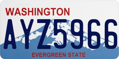 WA license plate AYZ5966