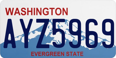 WA license plate AYZ5969