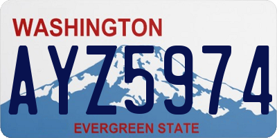 WA license plate AYZ5974