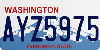 WA license plate AYZ5975