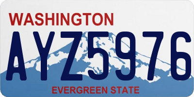 WA license plate AYZ5976