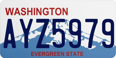 WA license plate AYZ5979