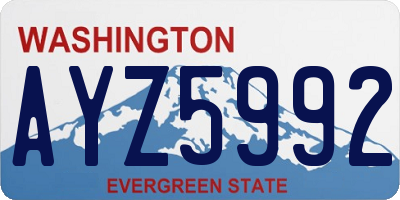 WA license plate AYZ5992