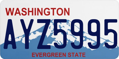 WA license plate AYZ5995