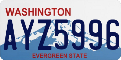 WA license plate AYZ5996