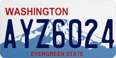 WA license plate AYZ6024